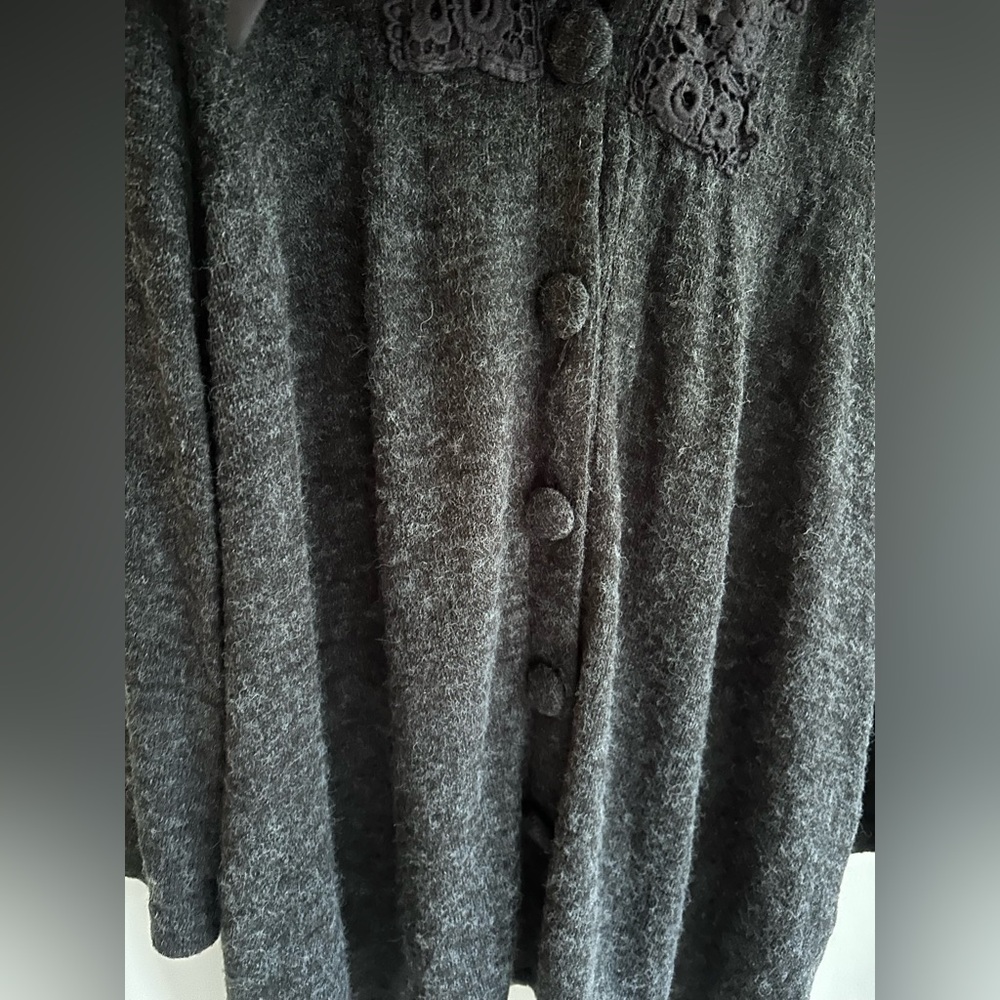 NWT BY STELLA Angora Blend Mixed Media Tunic Sweater Dress Lagenlook Cottage XL - Picture 8 of 11